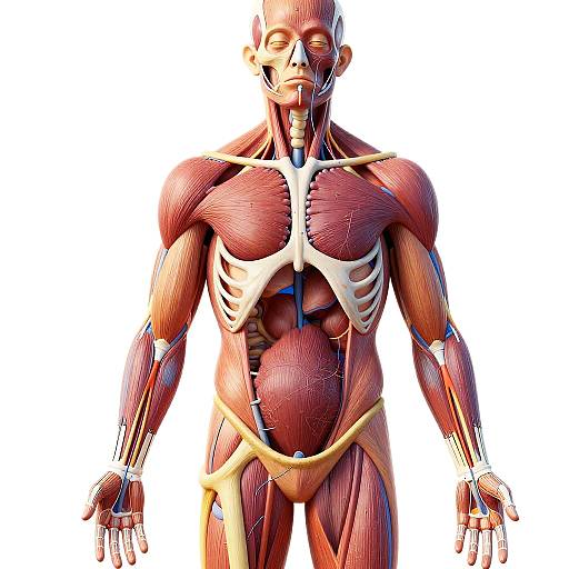 Vibrant 3D Anatomical Study