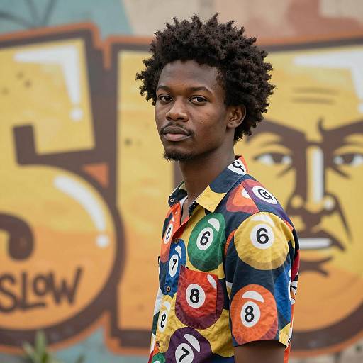 Vibrant Portrait of a Young Black Man