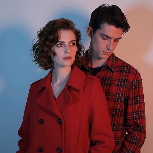 Serious Couple in Vibrant Light Background