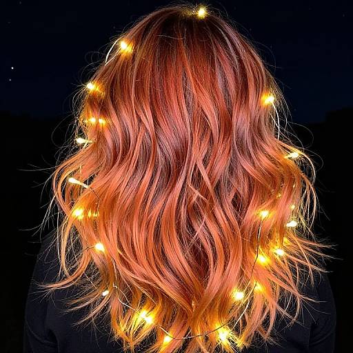 Glowing Rizado Hair Under Starry Sky