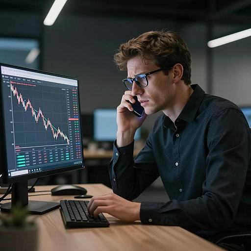 Tense Financial Analysis in Modern Office