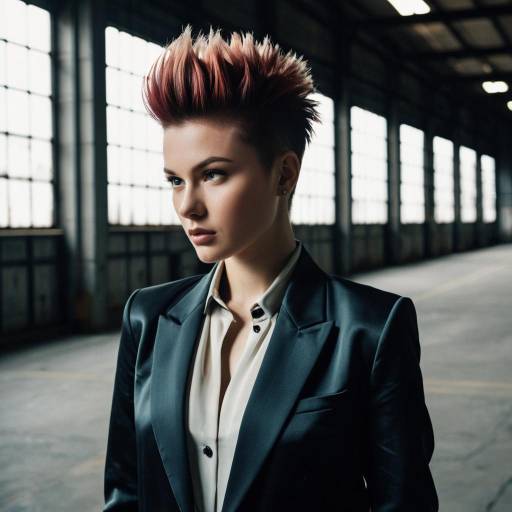 Chic Female Model in Faux Hawk Fade
