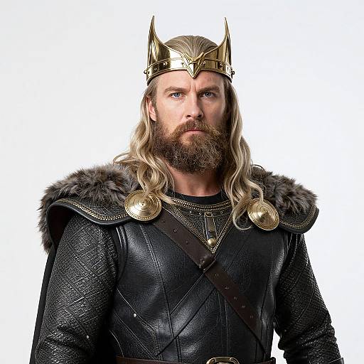 Odin God Man with Golden Crown