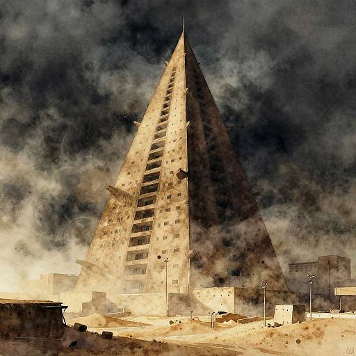 Deconstructivist Edifice in Dusty Cairo