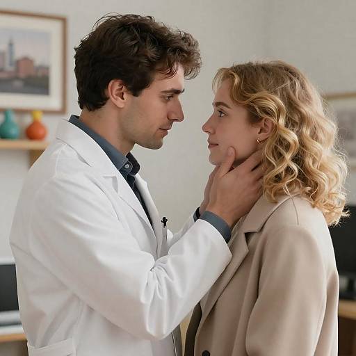 Intimate Embrace of Lab Coats