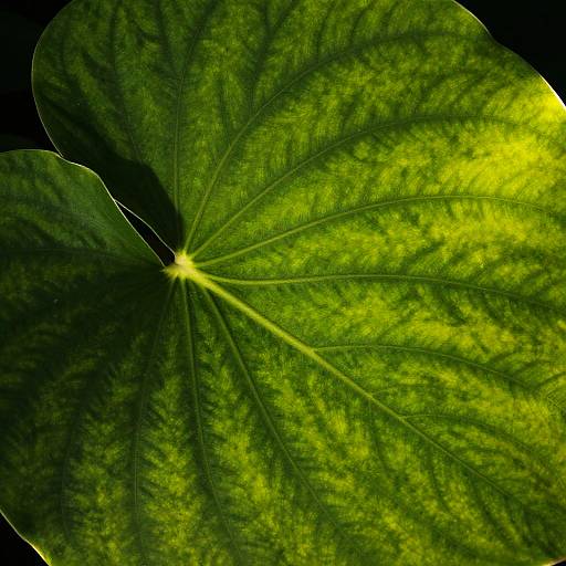 Close-Up Vibrant Green Leaf Texture