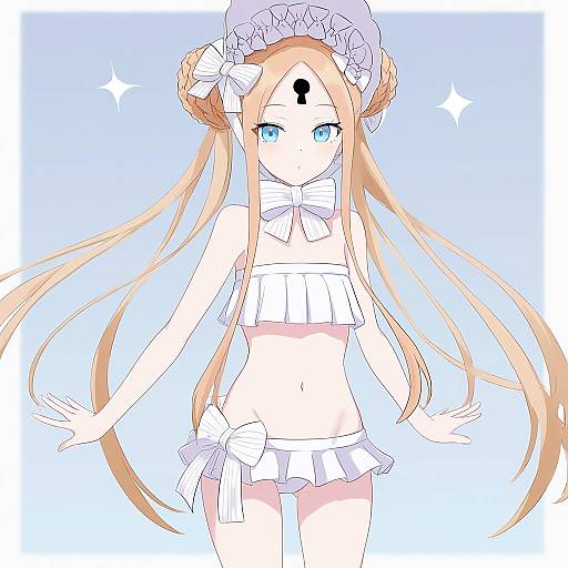 Illustration of Abigail williams (swimsuit foreigner) (fate), fate (series) in the style of Kishida shiki