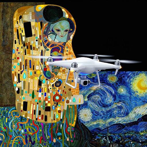 Alien Warrior in Fibonacci Spiral