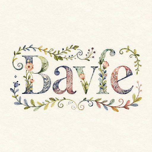 Vintage-Modern Word Art Illustration