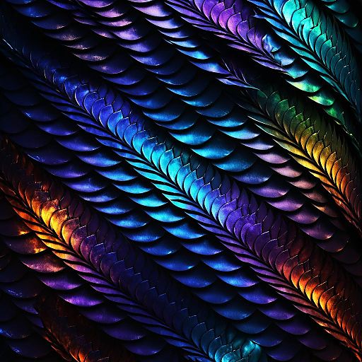 Glowing Dragon Scale on Dark Background Glowing Dragon Scale on Dark Background