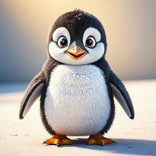 Cute Cartoon Baby Penguin