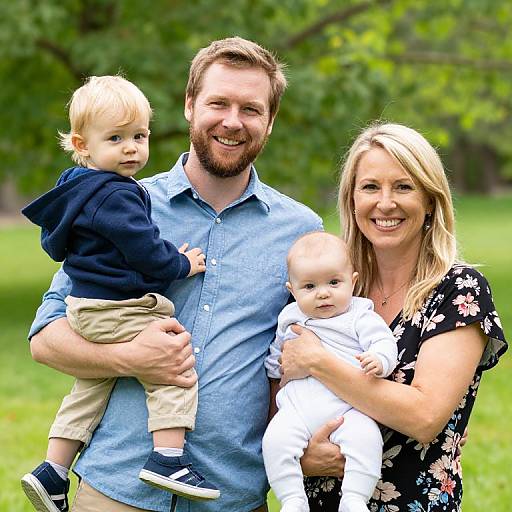 Bright Outdoor Family Smile Photograph