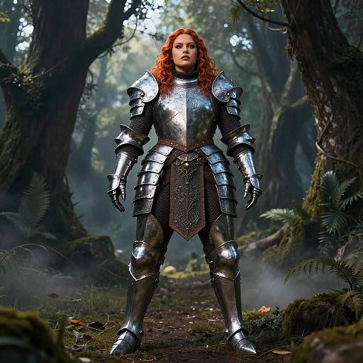 Powerful Thicc Woman in Fantasy Armor
