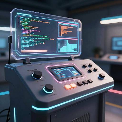 Cyberpunk Digital Control Panel Interface