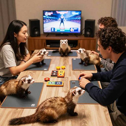 Cozy Ferret Roleplaying Game Night