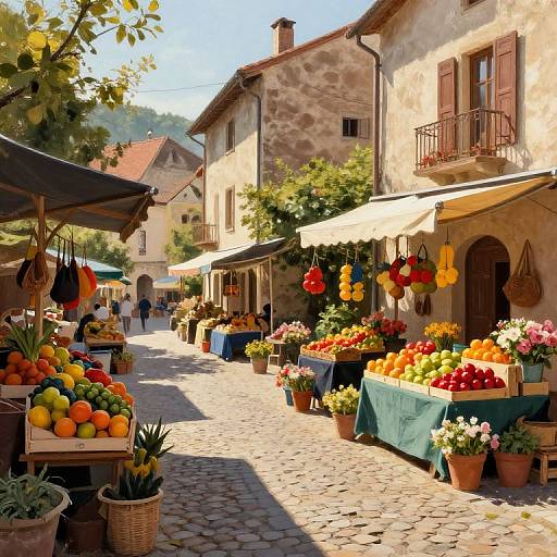 Vintage European Village Marketplace