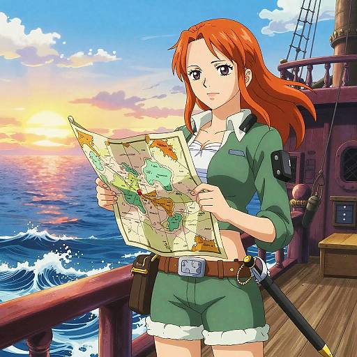 Timeskip Nami on Ship Deck
