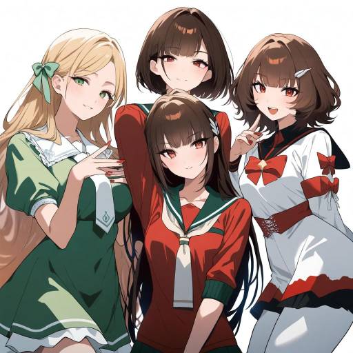Charming Girls in Festive Attire
