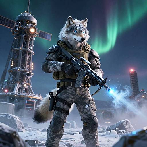 Arctic Wolf Commando with Tactical Weapon