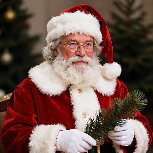 Jolly Santa Claus in Festive Attire