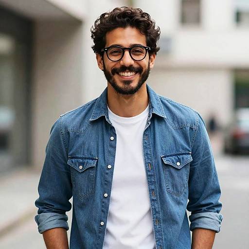 Casual Portrait of Smiling Man