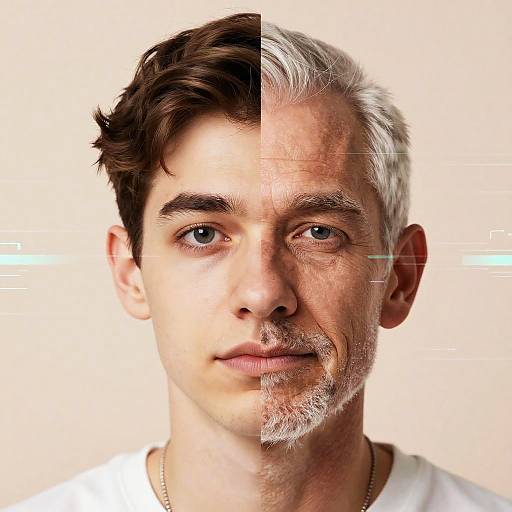 Split Face AI Aging Generator