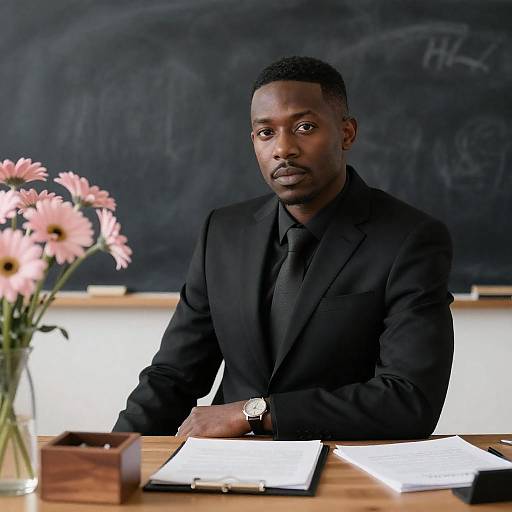 Elegant Portrait of a Serious Black Man