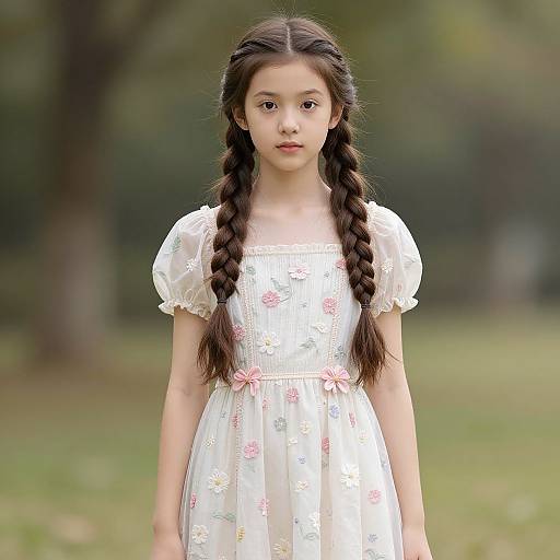 Realistic Fair Girl in Fancy Dress