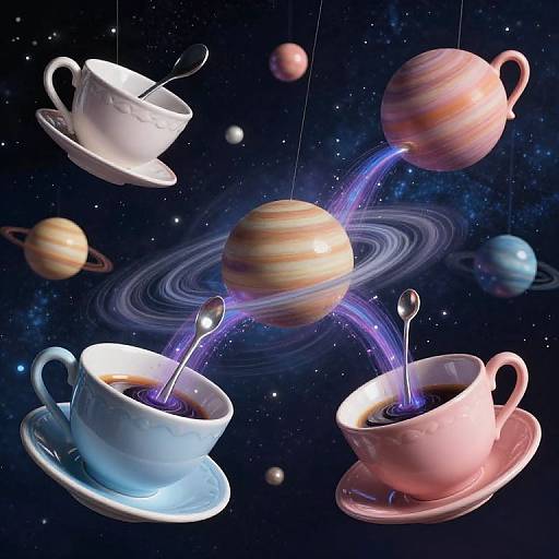 Cosmic Teacups in Celestial Swirl