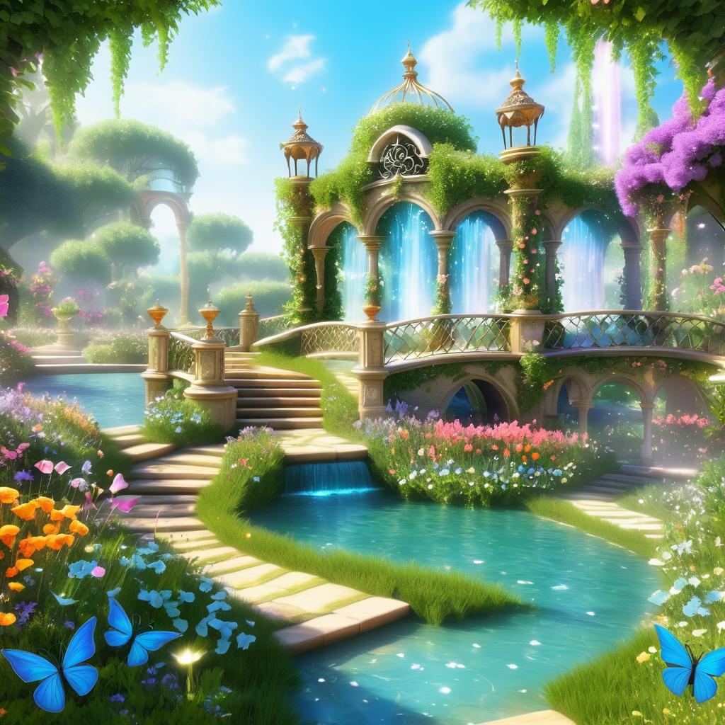 Enchanted Garden Fantasy Concept Art