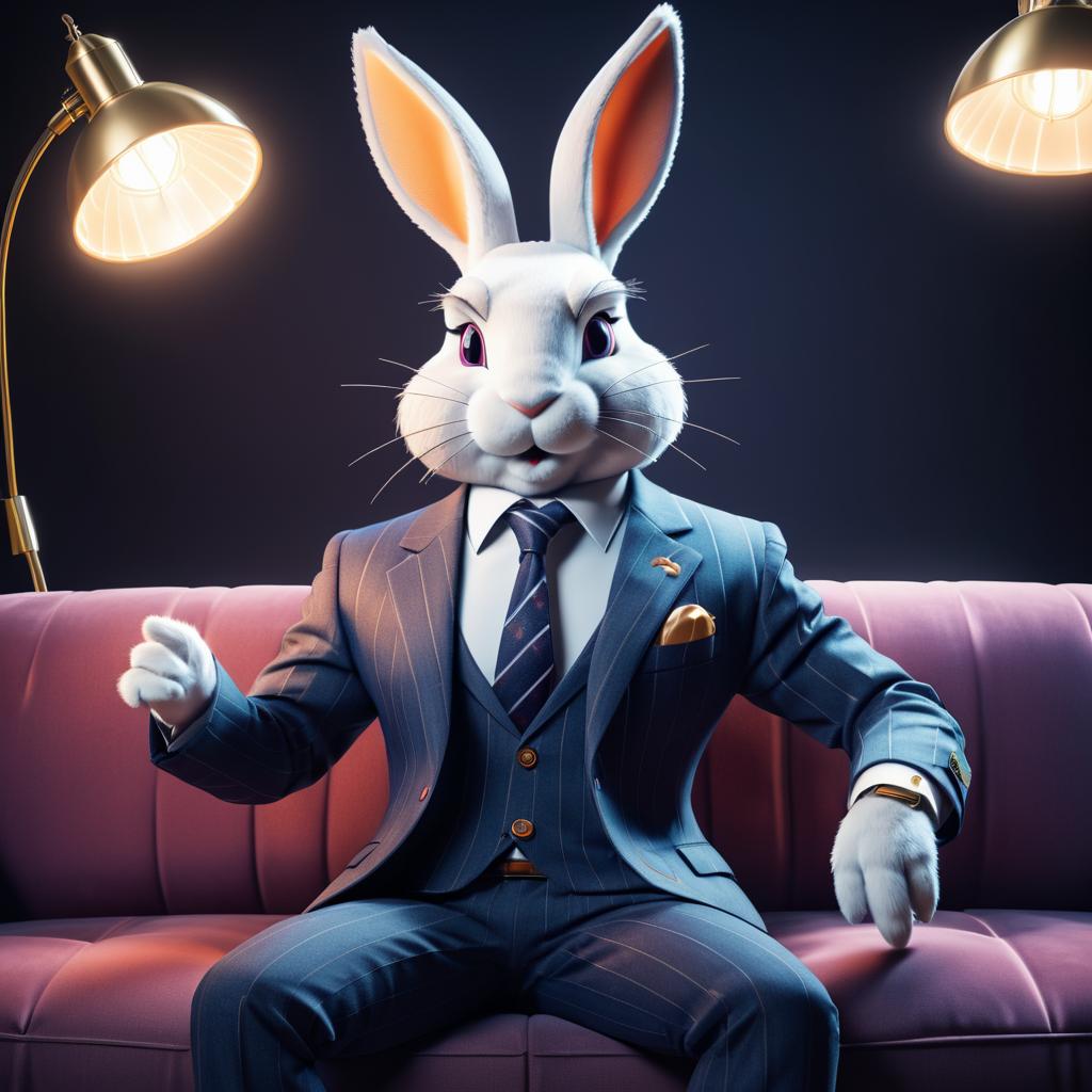 Business Rabbit in Stylish Blazer