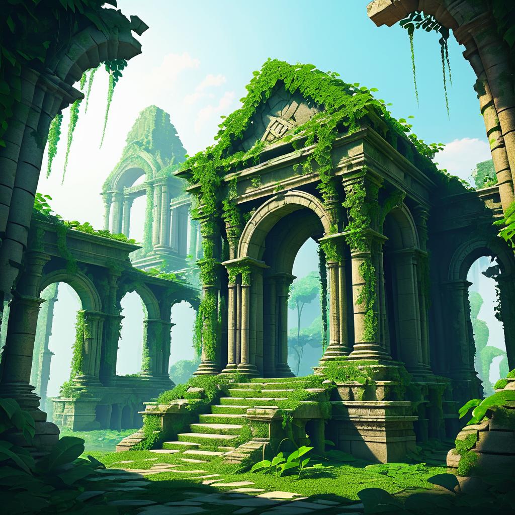 Ancient Temple Concept Art in Fantasy