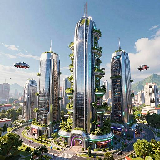 Futuristic Cyberpunk Cityscape Zuiza