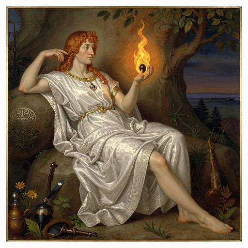 Adoration of Fëanor Holding Flame