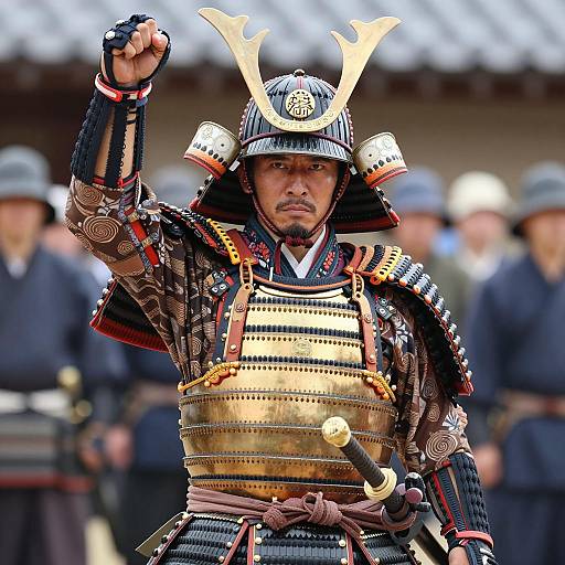 Majestic Samurai in Ornate Armor
