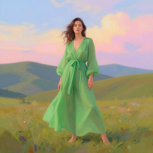 Confident Woman in Dreamy Outdoors