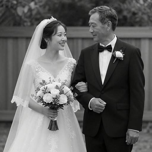 Vintage Black-and-White Wedding Family Portrait