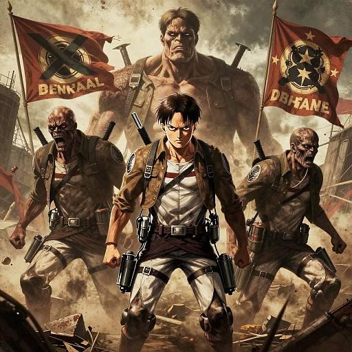 Surreal Attack on Titan Propaganda Art