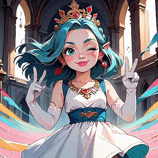 Toon Zelda Child Royal Portrait