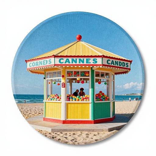 Colourful Round Beach Towel Art