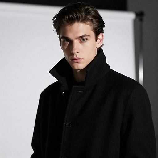 Dramatic Backlit Portrait of Young Man