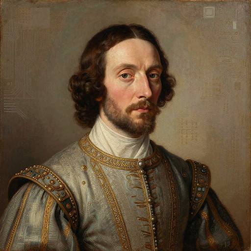 AI Renaissance Portrait with Tech Details