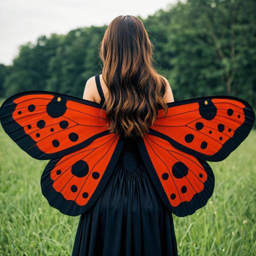 Woman Wearing Ladybug Wings Costume