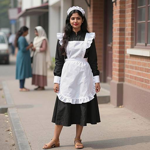 Photorealistic Indian Maid in Casual Setting