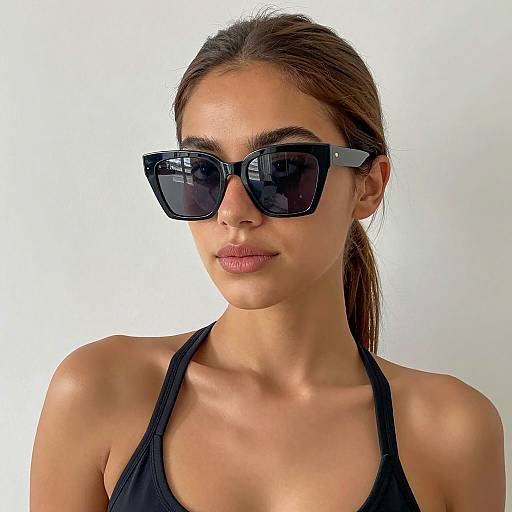 Chic Portrait of a Woman in Sunglasses