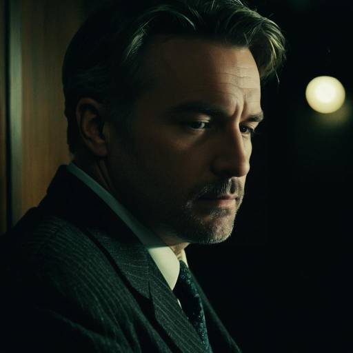 Weary Private Investigator in Dramatic Low-Key Lighting
