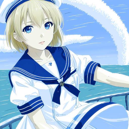 Illustration of Janus (kancolle), kantai collection in the style of Misaki nonaka