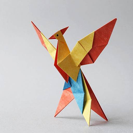 Colorful Origami Phoenix Inspiration