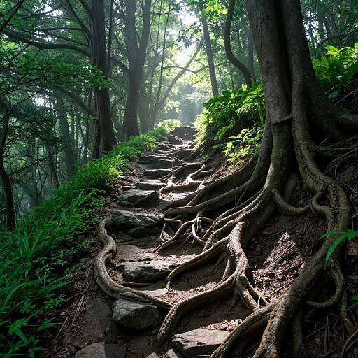 Ethereal Misty Forest Pathway