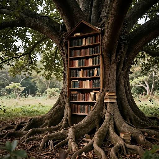 Hidden Library Within Ancient Tree